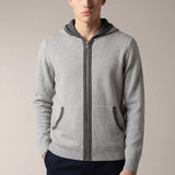 Santoni Extrafine Hoodie Grey