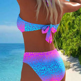 Sofía™ | One-Piece Swimsuit with Gradient Leopard Print and Halter Neck