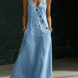 Thandi | Lalie | Abito lungo in denim con bottoni