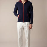 Santoni Extrafine Hoodie Navy