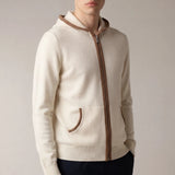 Santoni Extrafine Hoodie Cream