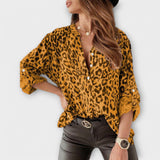 Iara | Modern Blouse with Leopard Print
