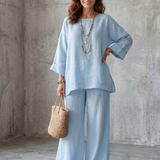Prue™ | Loose Tunic and Wide Leg Pants Set