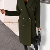 Long double-breasted coat