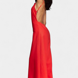Belén Wide-Leg Halter Jumpsuit with Radiant Fall