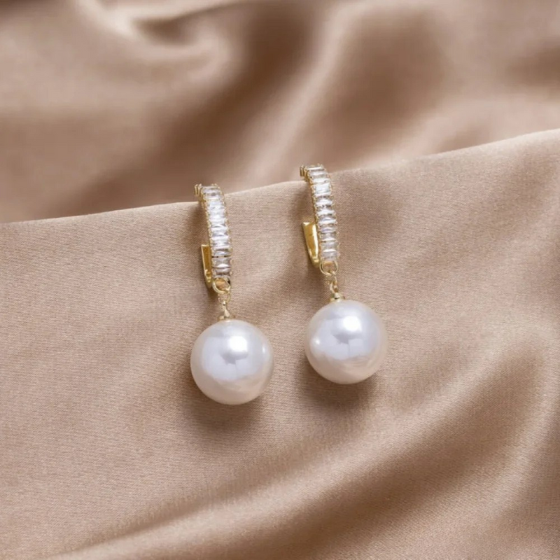 Rose Gold Earrings with Elegant Floral Design