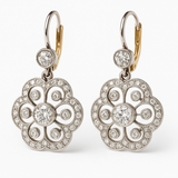 Vintage Mandala Magdalena Earrings with Crystals