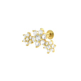 Eva-Marie – Elegant gold earrings with a fluid design.