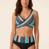 High-Waisted Cross Bikini
