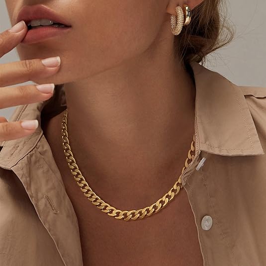 STAR | Chunky Cuban Link Gold Necklace