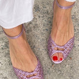 Palesa | Golden Woven Flat Sandals