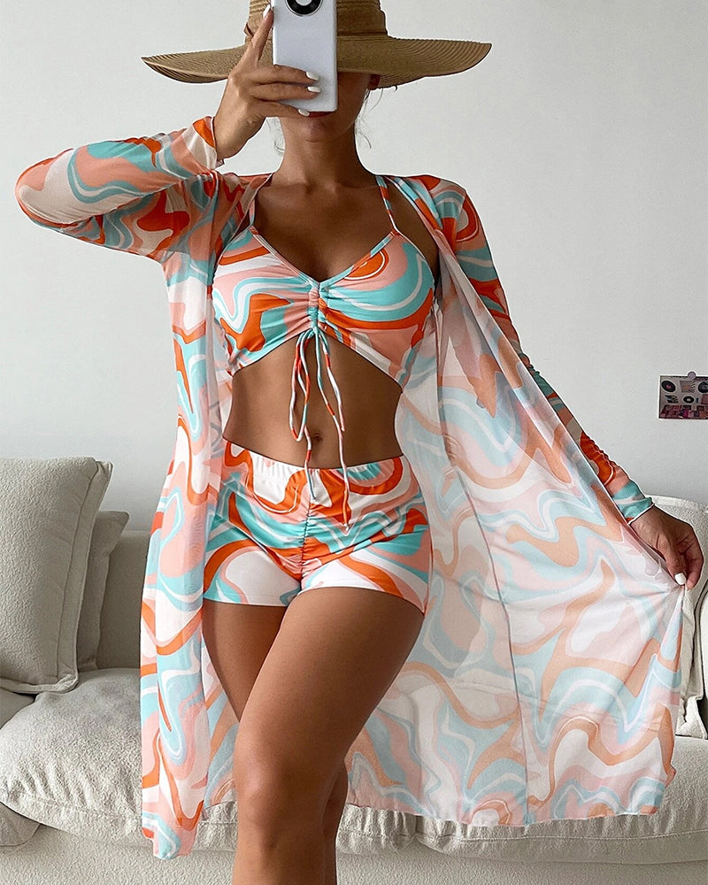 Gabriela™ | 3-Piece Printed Bikini Set
