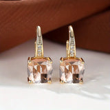 Sabrina – Circular Earrings with Mystical Gems in Gold