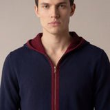 Santoni Extrafine Hoodie Navy