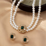LOVE | Pearl & Emerald Jewelry Set
