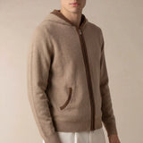 Santoni Extrafine Hoodie Cream