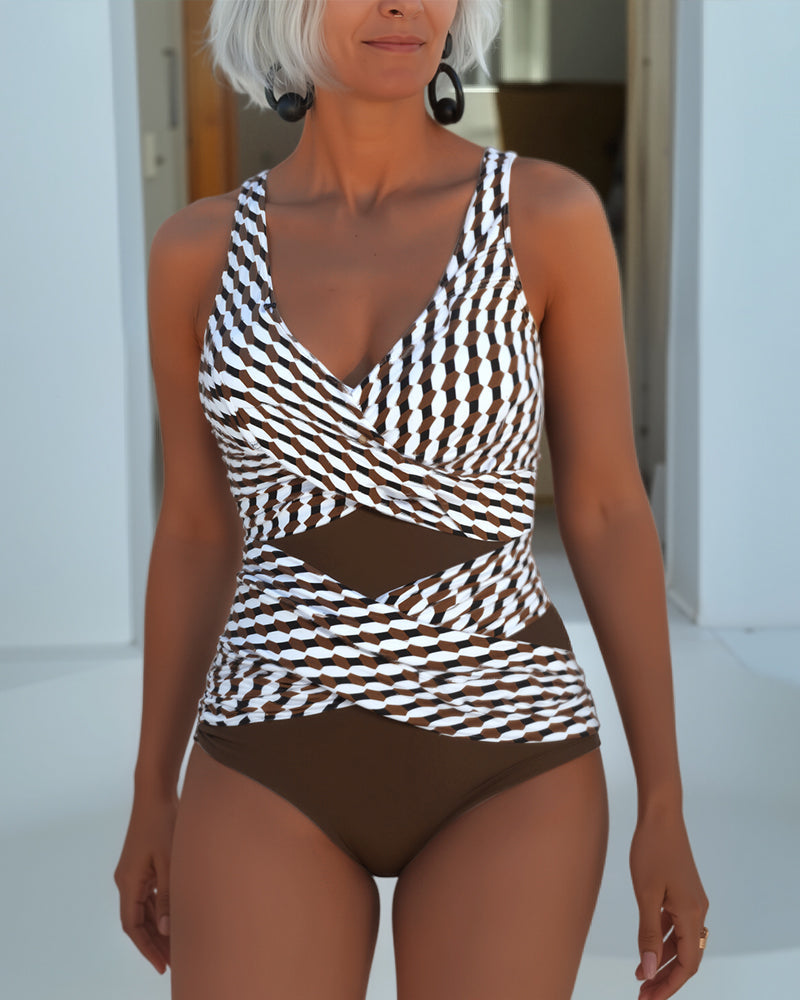 Ashley™ | Cross-Design Swimsuit for Casual Resort Style