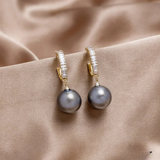 Rose Gold Earrings with Elegant Floral Design