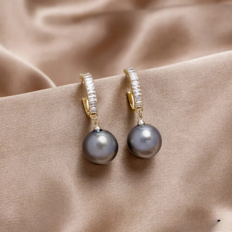 Rose Gold Earrings with Elegant Floral Design