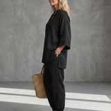 Georgiana™ | Tunic with V-neck and Gathered Pants
