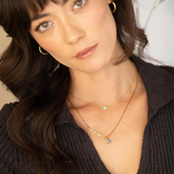 Livia – Gold Necklace with Turquoise Pendant