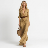 Cristina - Long dress with a low neckline