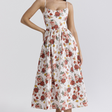 Estela | Elegant Summer Corset Midi Dress