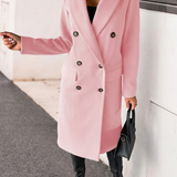 Long double-breasted coat