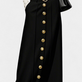 Ada Loose Button Skirt with Pockets and Urban Style