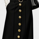 Ada Loose Button Skirt with Pockets and Urban Style