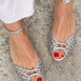 Palesa | Golden Woven Flat Sandals