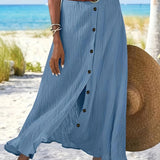 Semi-transparent skirt with opening