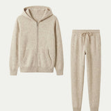 Beige Hooded Tracksuit