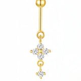 Irina – Gold earrings with a structured design.