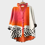 Rosana | Summer Blouse with Artistic Print