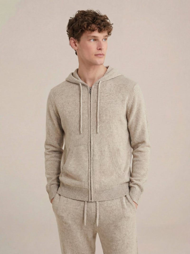 Beige Hooded Tracksuit