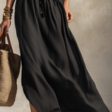 Refined maxi dress with belt