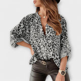 Iara | Modern Blouse with Leopard Print