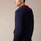 Santoni Extrafine Hoodie Navy