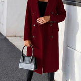 Long double-breasted coat