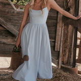 Estela | Elegant Summer Corset Midi Dress