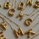 Irena – Gold Necklace with Initial Charm