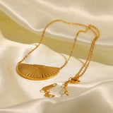 Eleonora – Gold Necklace with Large Pendant