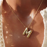 Irena – Gold Necklace with Initial Charm