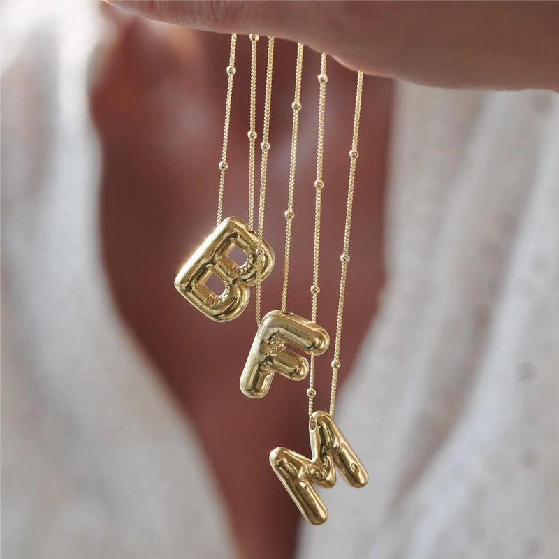 Irena – Gold Necklace with Initial Charm