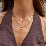 Petra – Gold Necklace with Small Crystals