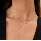 Alena – Gold Necklace with Delicate Round Pendant