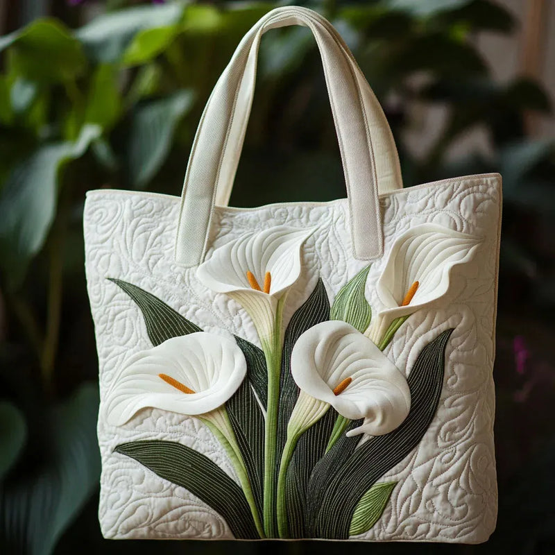 Handcrafted Quilted Bag with White Shell