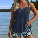 Rocío™ | Striped Tankini with Two-Piece Briefs