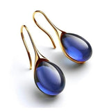 Kristýna - Hanging crystal earrings in gold and silver